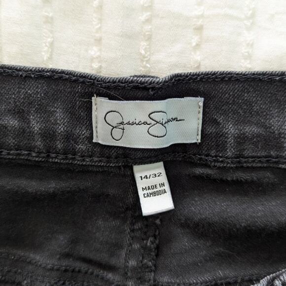 Jessica Simpson Black Mid Rise Flared/Bootcut Stretch Jeans size 14 - Picture 6 of 6